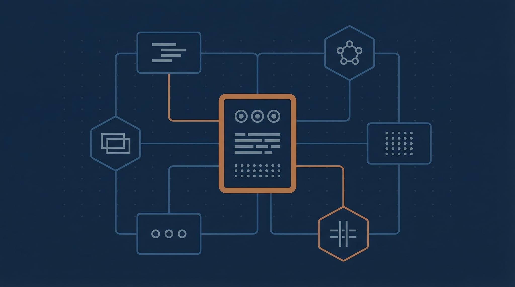 OpenClaw AI agent orchestration topology with connected workflow nodes and monitoring dashboard